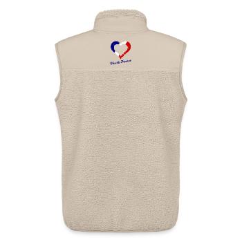 Vive la France Herzflagge - Unisex Sherpaweste von Stanley/Stella - Beige - Hinten - AI Model Male 178 light (178cm)
