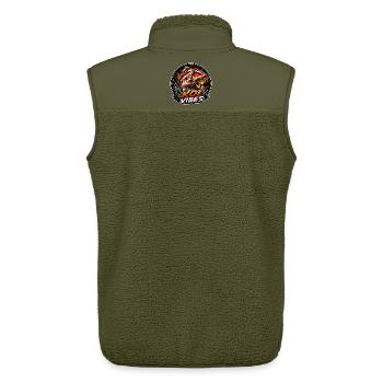 Koi Vibes Sunset Carp Design - Unisex Sherpaweste von Stanley/Stella - Khaki - Hinten - AI Model Male 178 light (178cm)