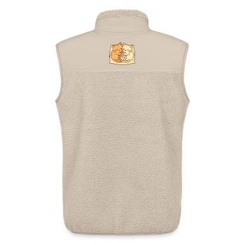 Süße Katzen im Kreis – Schlafend mit Herz - Unisex Sherpaweste von Stanley/Stella - Beige - Hinten - AI Model Male 178 light (178cm)