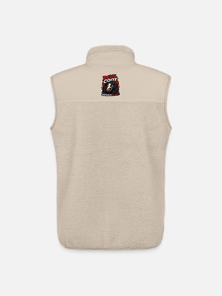 Devil Coot Funny Carp Fishing Design - Unisex Sherpa Gilet by Stanley/Stella - beige