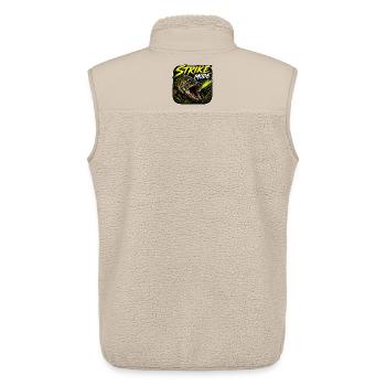 Strike Mode Pike Fishing Design - Unisex Sherpa Gilet by Stanley/Stella - beige - Back - AI Model Male 178 light (178cm)