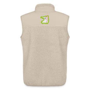 Kickschuss Fußballer Stürmer - Unisex Sherpaweste von Stanley/Stella - Beige - Hinten - AI Model Male 178 light (178cm)