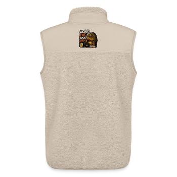 Work Eat Fish Repeat Carp Fishing - Unisex Sherpa Gilet by Stanley/Stella - beige - Back - AI Model Male 178 light (178cm)