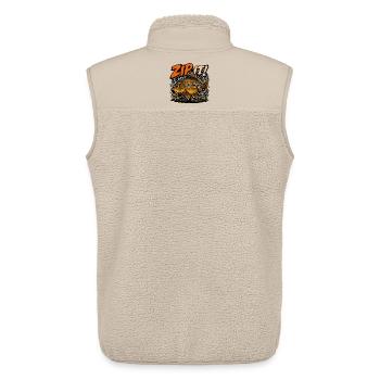 Zip It! Mirror Carp Fishing - Unisex Sherpa Gilet by Stanley/Stella - beige - Back - AI Model Male 178 light (178cm)