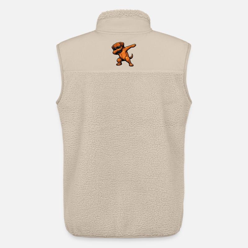 Dabbing Rhodesian Ridgeback - Unisex Sherpaweste von Stanley/Stella - Beige