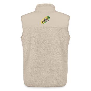 Afrique du Sud Football Maillot South Africa Socce - Veste sans manches sherpa unisexe Stanley/Stella - beige - Dos - AI Model Male 178 light (178cm)