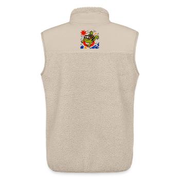 Frog diver on the beach - Unisex Sherpa Gilet by Stanley/Stella - beige - Back - AI Model Male 178 light (178cm)