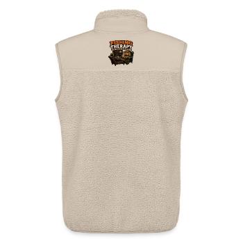 Thérapie de la pêche Pêche à la carpe - Veste sans manches sherpa unisexe Stanley/Stella - beige - Dos - AI Model Male 178 light (178cm)