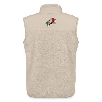 Portugal Football Maillot Supporter Soccer Foot - Veste sans manches sherpa unisexe Stanley/Stella - beige - Dos - AI Model Male 178 light (178cm)