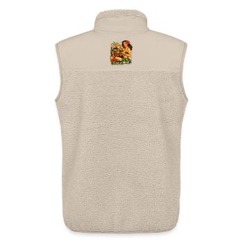Tiki State of Mind Retro Pin Up Poster Design - Unisex Sherpa Gilet by Stanley/Stella - beige - Back - AI Model Male 178 light (178cm)