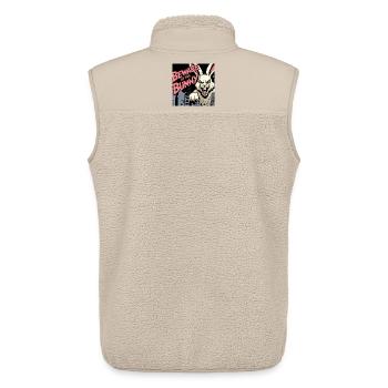 Beware of the Bunny - Unisex Sherpaweste von Stanley/Stella - Beige - Hinten - AI Model Male 178 light (178cm)