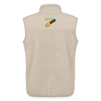 IT Arbeit Witz schnell Tippen Tastatur - Unisex Sherpaweste von Stanley/Stella - Beige - Hinten - AI Model Male 178 light (178cm)