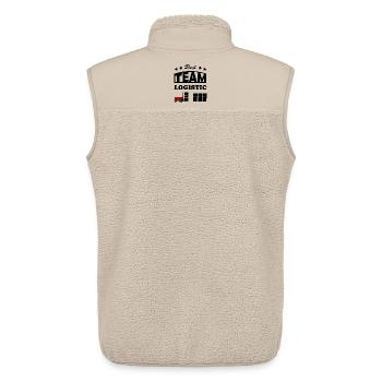 Logistics Team - Unisex Sherpa Gilet by Stanley/Stella - beige - Back - AI Model Male 178 light (178cm)