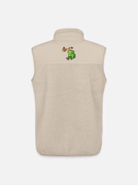 Frosch und Schmetterling mit Herzen - Unisex Sherpaweste von Stanley/Stella - Beige