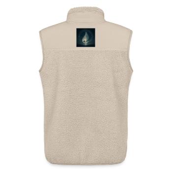Opus Tertiem : Voiles de lumière - Veste sans manches sherpa unisexe Stanley/Stella - beige - Dos - AI Model Male 178 light (178cm)