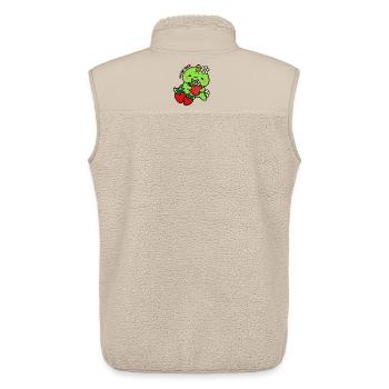 Dinosaure sucré aux fraises - Veste sans manches sherpa unisexe Stanley/Stella - beige - Dos - AI Model Male 178 light (178cm)