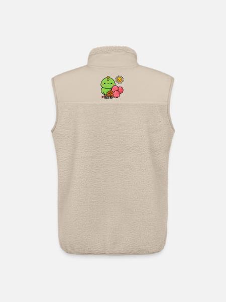 Sommer-Dino mit Eiswaffel - Unisex Sherpaweste von Stanley/Stella - Beige