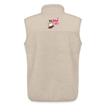 Goose Love Skiing - Unisex Sherpa Gilet by Stanley/Stella - beige - Back - AI Model Male 178 light (178cm)