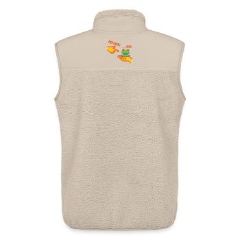 Grenouille défiant - Veste sans manches sherpa unisexe Stanley/Stella - beige - Dos - AI Model Male 178 light (178cm)