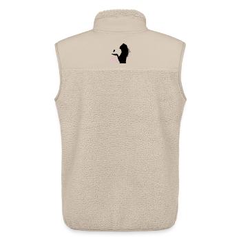 Papillon d’amour - Veste sans manches sherpa unisexe Stanley/Stella - beige - Dos - AI Model Male 178 light (178cm)