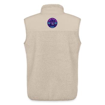Neon Padel Club Logo - Veste sans manches sherpa unisexe Stanley/Stella - beige - Dos - AI Model Male 178 light (178cm)