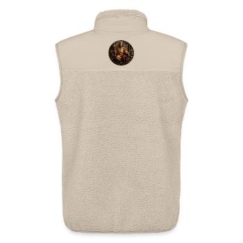 Charlemagne Royal Court Crown and Throne - Unisex Sherpa Gilet by Stanley/Stella - beige - Back - AI Model Male 178 light (178cm)