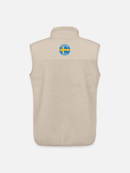 Gothenburg Sweden Circular Flag Patch - Unisex Sherpa Gilet by Stanley/Stella - beige