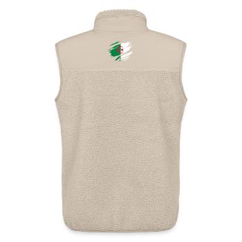 Algérien Drapeau de l'Algérie - Veste sans manches sherpa unisexe Stanley/Stella - beige - Dos - AI Model Male 178 light (178cm)