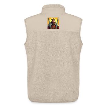 King with double swords - Unisex Sherpa Gilet by Stanley/Stella - beige - Back - AI Model Male 178 light (178cm)