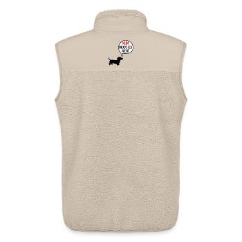 Dackel Hunde - Nein - Unisex Sherpaweste von Stanley/Stella - Beige - Hinten - AI Model Male 178 light (178cm)
