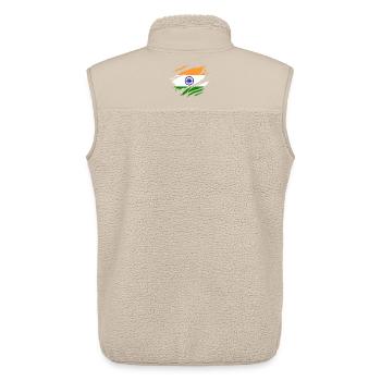 India Indian Flag Indian - Unisex Sherpa Gilet by Stanley/Stella - beige - Back - AI Model Male 178 light (178cm)