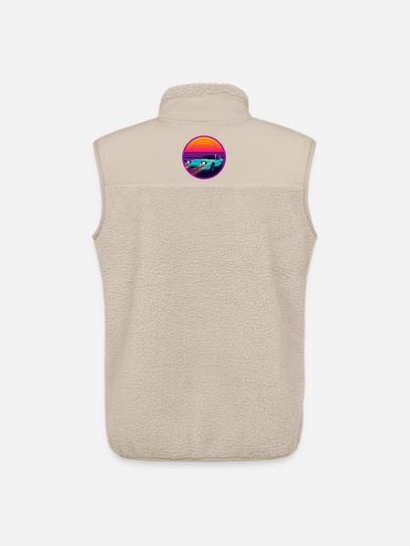 Retro-80er-Jahre-Synthwave-JDM-Stil-Sportwagendesign - Unisex Sherpaweste von Stanley/Stella - Beige
