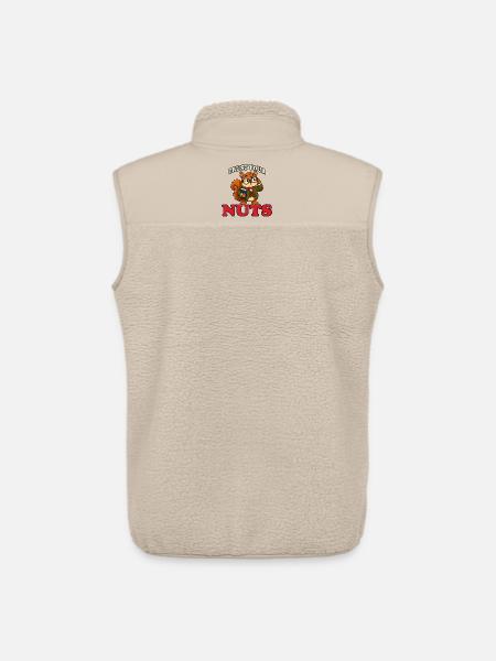 Faites confiance à vos noix Mascotte drôle du professeur écureuil - Veste sans manches sherpa unisexe Stanley/Stella - beige