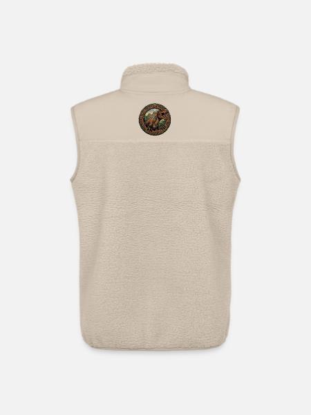 T Rex Dino im Fossilring - Unisex Sherpaweste von Stanley/Stella - Beige