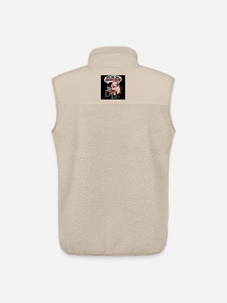 Schwein am Headset Desk - Unisex Sherpaweste von Stanley/Stella - Beige