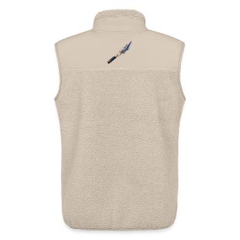 Lance Scintillante de l’Art - Veste sans manches sherpa unisexe Stanley/Stella - beige - Dos - AI Model Male 178 light (178cm)