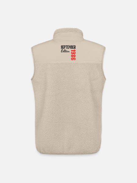 40e anniversaire septembre 1986 - Veste sans manches sherpa unisexe Stanley/Stella - beige
