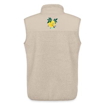 Children's Football Lemon - Unisex Sherpa Gilet by Stanley/Stella - beige - Back - AI Model Male 178 light (178cm)