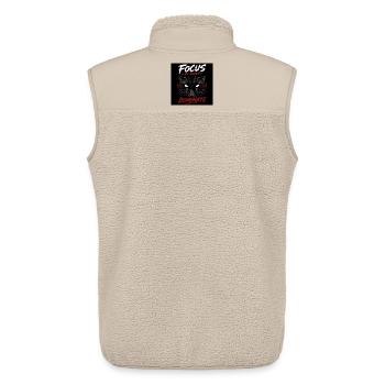 Focus Be Silent Dominate Panther - Unisex Sherpa Gilet by Stanley/Stella - beige - Back - AI Model Male 178 light (178cm)