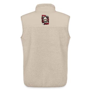 Dämonenmaske UkiyoE Stil - Unisex Sherpaweste von Stanley/Stella - Beige - Hinten - AI Model Male 178 light (178cm)