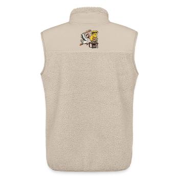 Wütende Gans gegen den Systemfehler - Unisex Sherpaweste von Stanley/Stella - Beige - Hinten - AI Model Male 178 light (178cm)