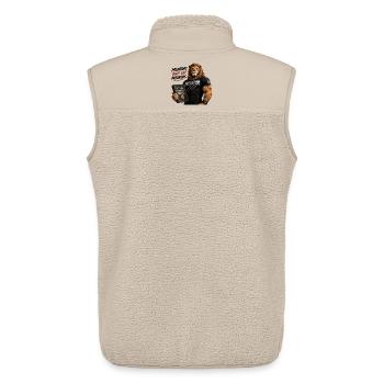 Lion Predator Kraft T-Shirt - Unisex Sherpa Gilet by Stanley/Stella - beige - Back - AI Model Male 178 light (178cm)
