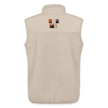 Halloween Spooky Stamps - Unisex Sherpa Gilet by Stanley/Stella - beige - Back - AI Model Male 178 light (178cm)
