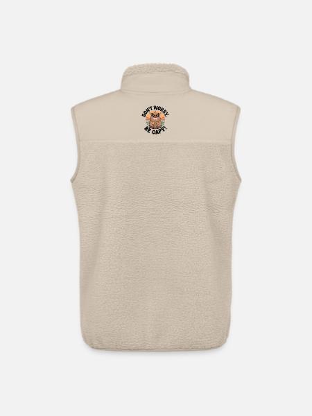 Keine Sorge, sei Capy! Frontpose - Unisex Sherpaweste von Stanley/Stella - Beige