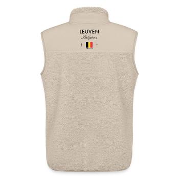 Leuven Belgien Koordinaten Reise Souvenir - Unisex Sherpaweste von Stanley/Stella - Beige - Hinten - AI Model Male 178 light (178cm)