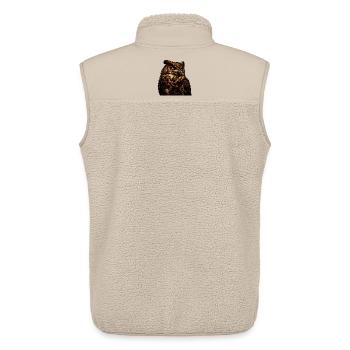 Wächter Eule - Unisex Sherpaweste von Stanley/Stella - Beige - Hinten - AI Model Male 178 light (178cm)