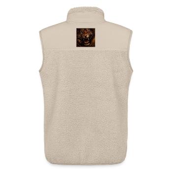 Tigersturm Brüllender Feuerblick - Unisex Sherpaweste von Stanley/Stella - Beige - Hinten - AI Model Male 178 light (178cm)