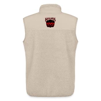 Dreifacher Totenkopf Gothic - Unisex Sherpaweste von Stanley/Stella - Beige - Hinten - AI Model Male 178 light (178cm)