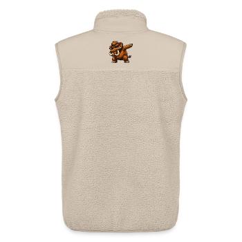 Dabbing Mammut - Unisex Sherpaweste von Stanley/Stella - Beige - Hinten - AI Model Male 178 light (178cm)