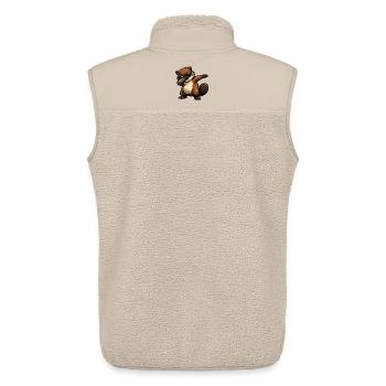 Dabbing Biber - Unisex Sherpaweste von Stanley/Stella - Beige - Hinten - AI Model Male 178 light (178cm)